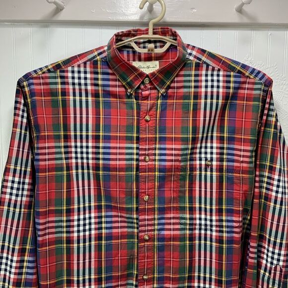 Men’s Eddie Bauer long sleeve plaid shirt - Picture 2 of 4
